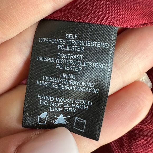 Anthropologie Chantal Feathered Maxi Skirt $160 Wine burgundy size s small - Picture 3 of 6